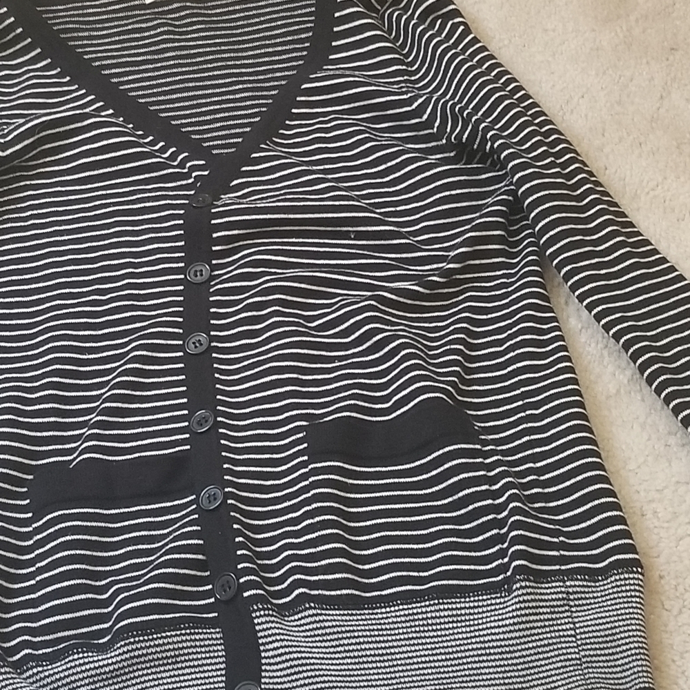 striped cardigan sweater